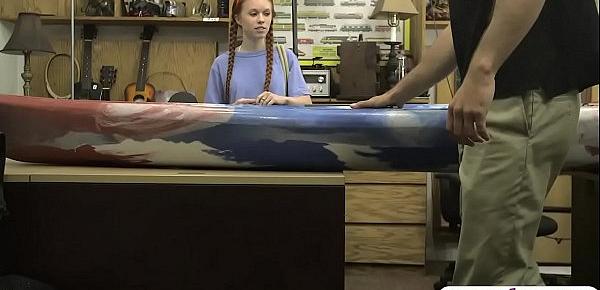  Redhead teen sells her canoe and slammed by pawn keeper